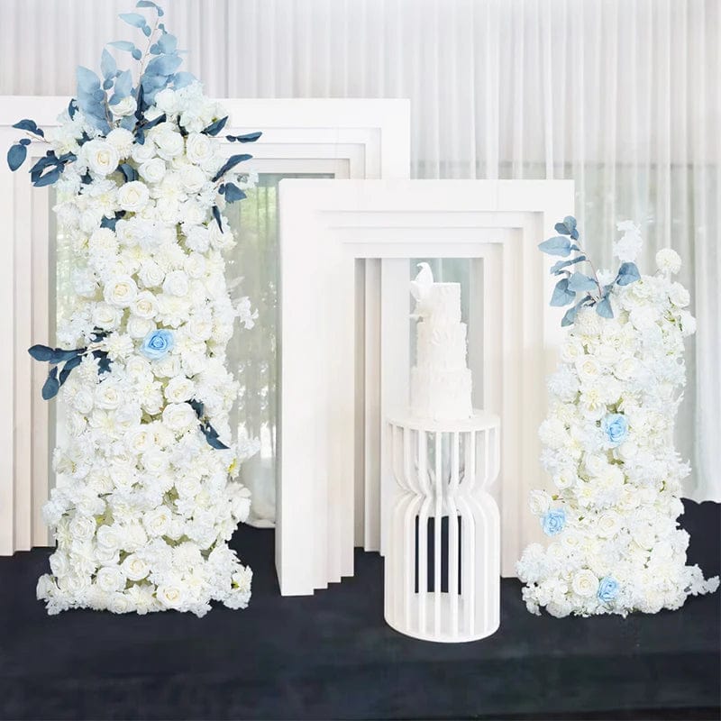 WeddingStory Shop Event Decor Luxury White Blue Wedding Backdrop Arch