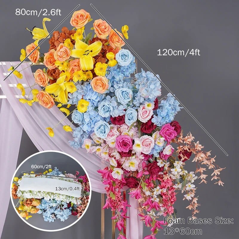 WeddingStory Shop 120x80cm hang flower Colorful Floral Arrangement For Wedding Backdrop