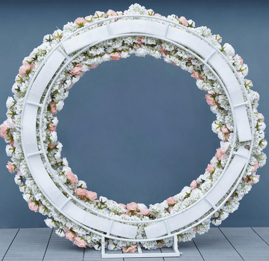 WeddingStory Shop Peach Blush Pink Wedding Arch Decoration