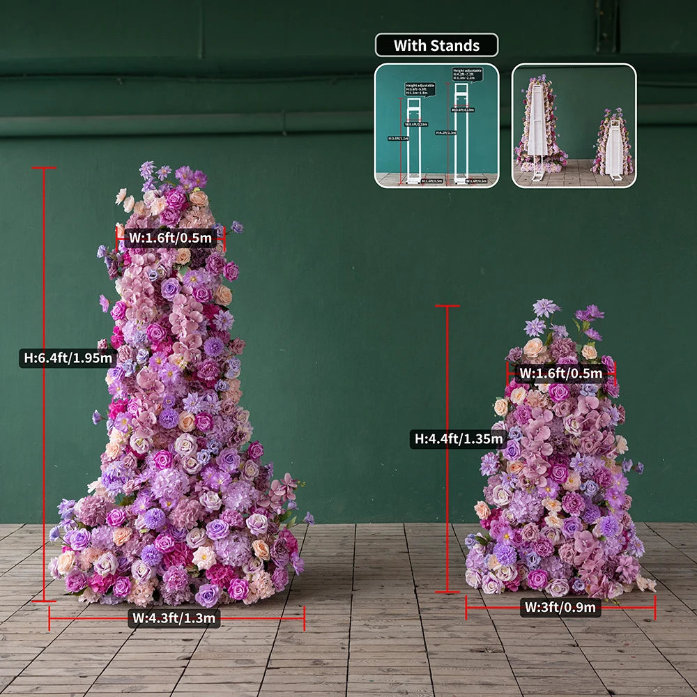 Wedding Floral Arrangements Customized Purple Series Rose Hydrangea Orchid