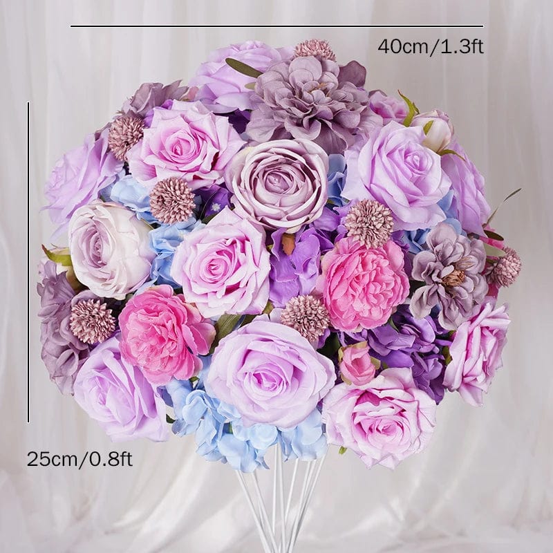 WeddingStory Shop 40x25cm flower ball Silk Purple Wedding Flower Arrangement