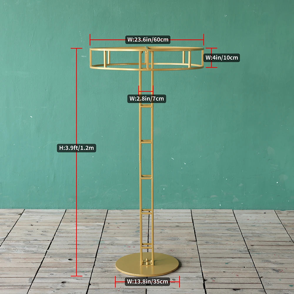 Pink Blue Artificial Rose Peony Hanging Flower Arrangement centerpiece with stand