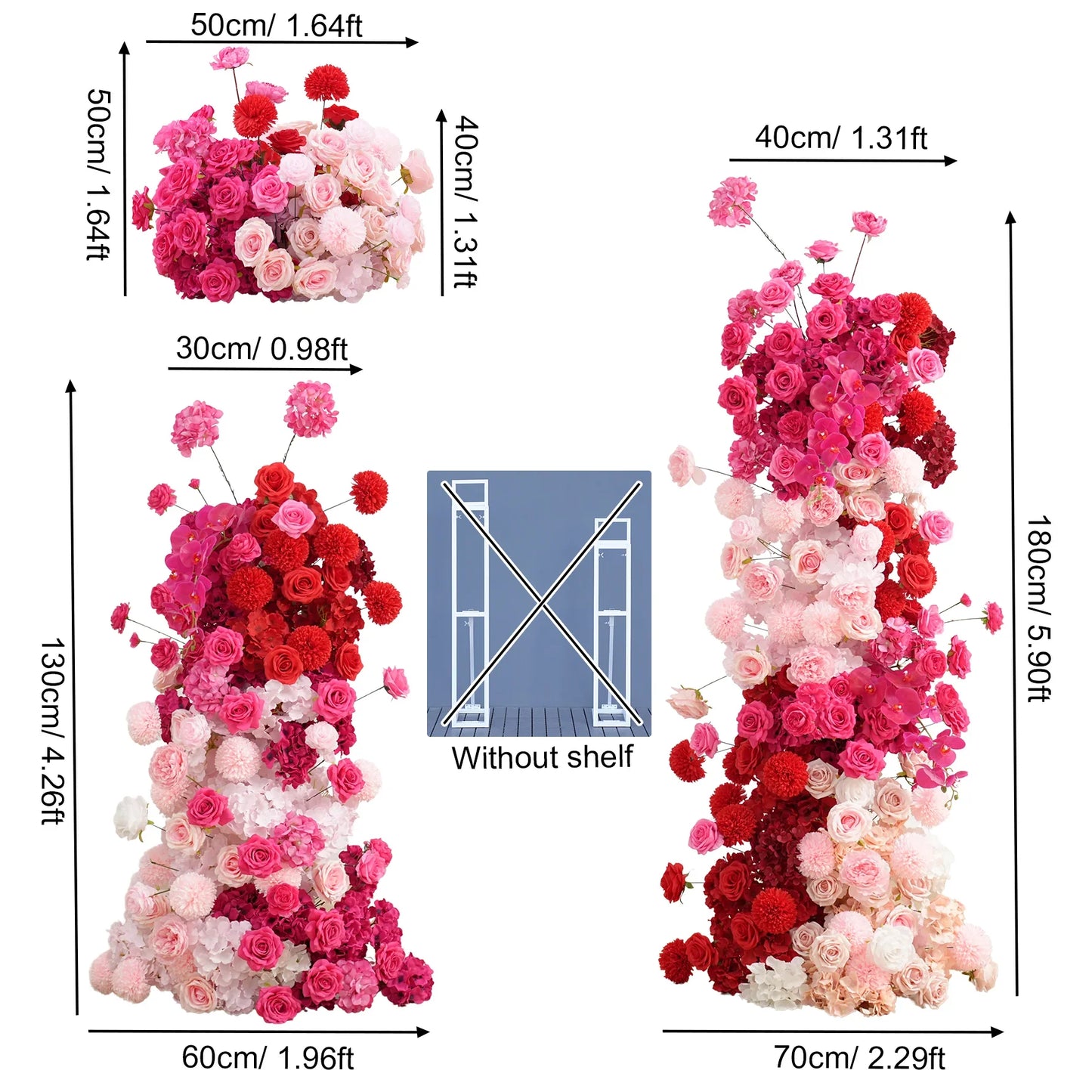 Hot Pink Rose Wedding Backdrop