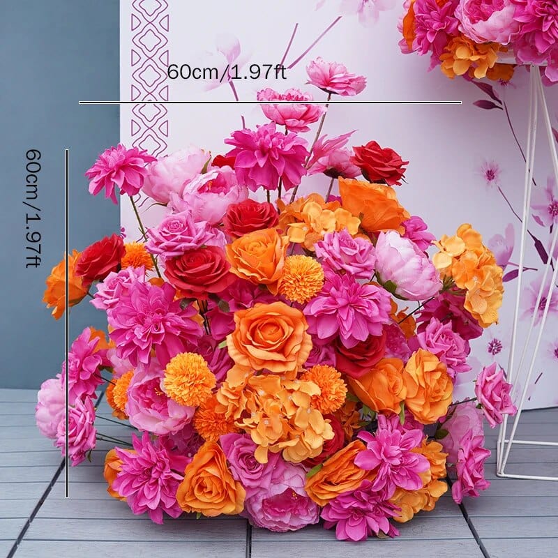 WeddingStory Shop 60x60cm floor flower A Luxury 5D Colorful Wedding Backdrop