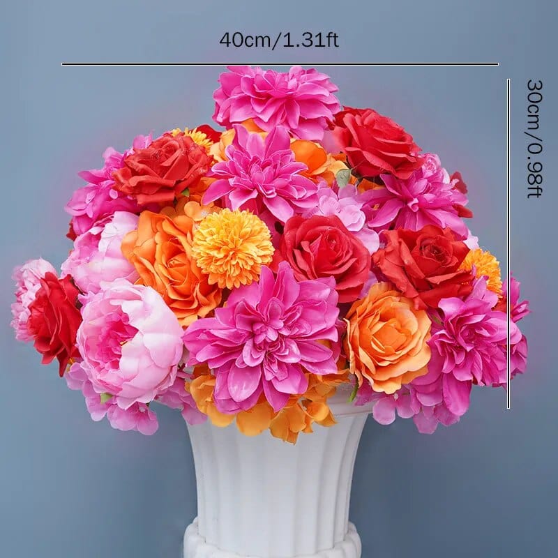 WeddingStory Shop 40x30cm flower ball Luxury 5D Colorful Wedding Backdrop