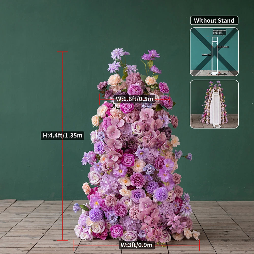 Wedding Floral Arrangements Customized Purple Series Rose Hydrangea Orchid