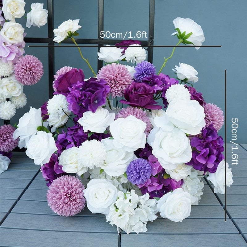 WeddingStory Shop 50x50cm white purple Purple Backdrop Arch Decor 5D Floral Arrangement