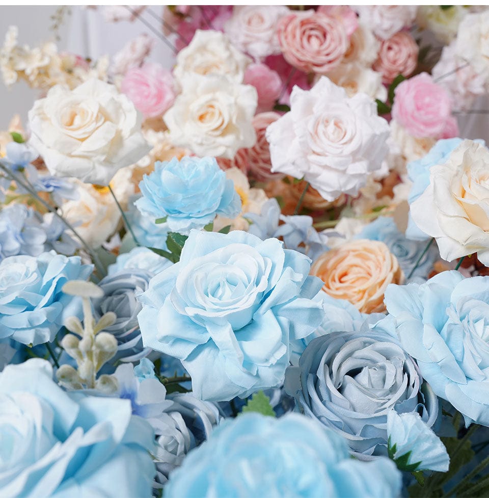 WeddingStory Shop Luxury Table Runner in soft pink and baby blue