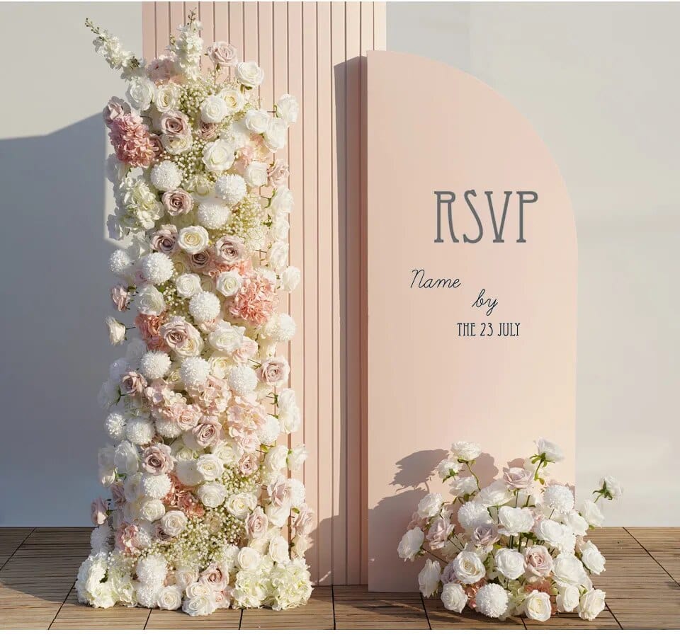 WeddingStory Shop 5D Wedding Backdrop Floral Arrangement Beige