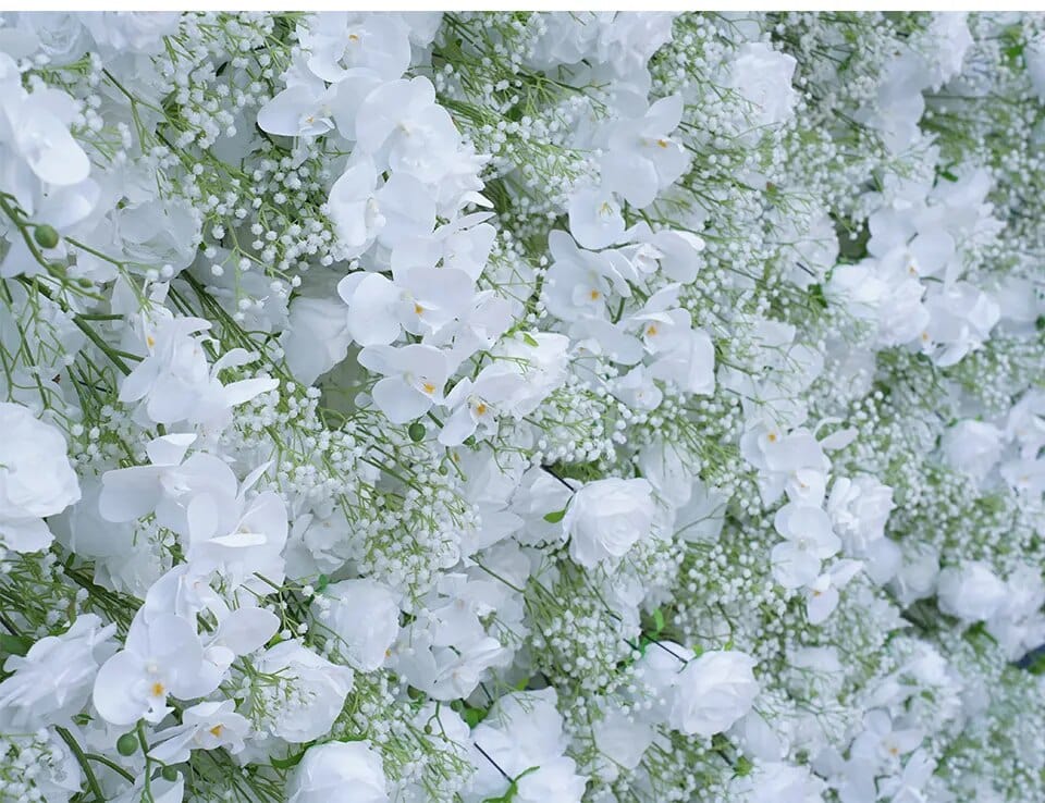 WeddingStory Shop White Gypsophila Orchid Flower Wall