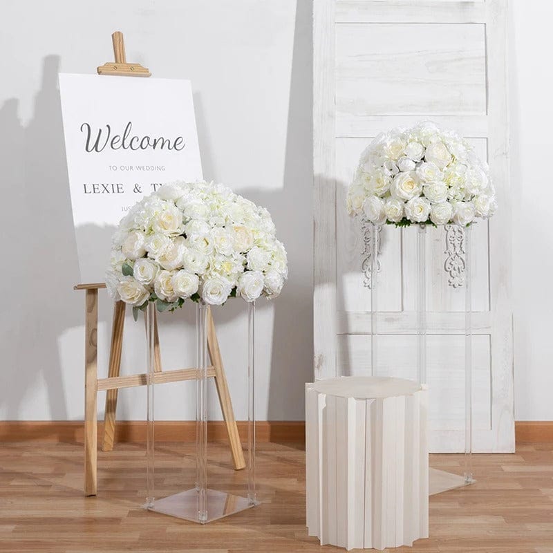 WeddingStory Shop White Rose Hydrangea Artificial Flower Ball