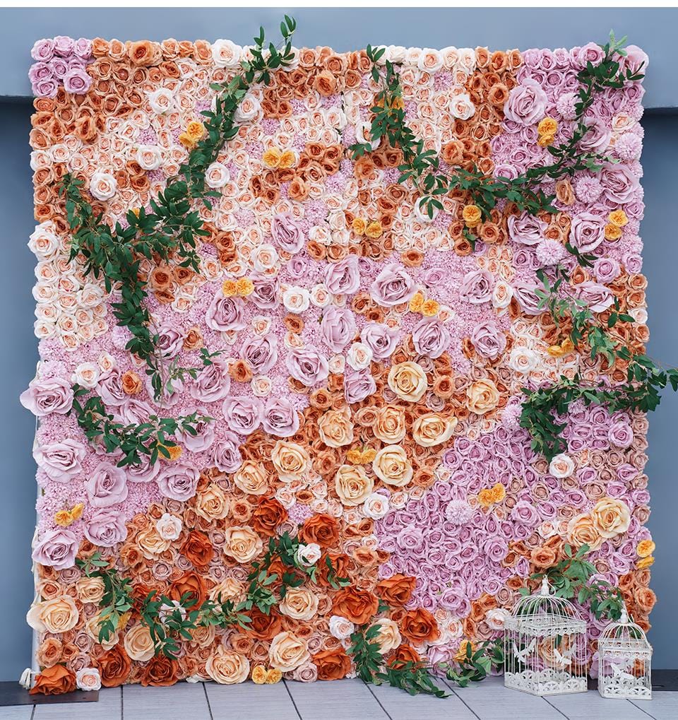 WeddingStory Shop 5D Orange Purple Flower Wall