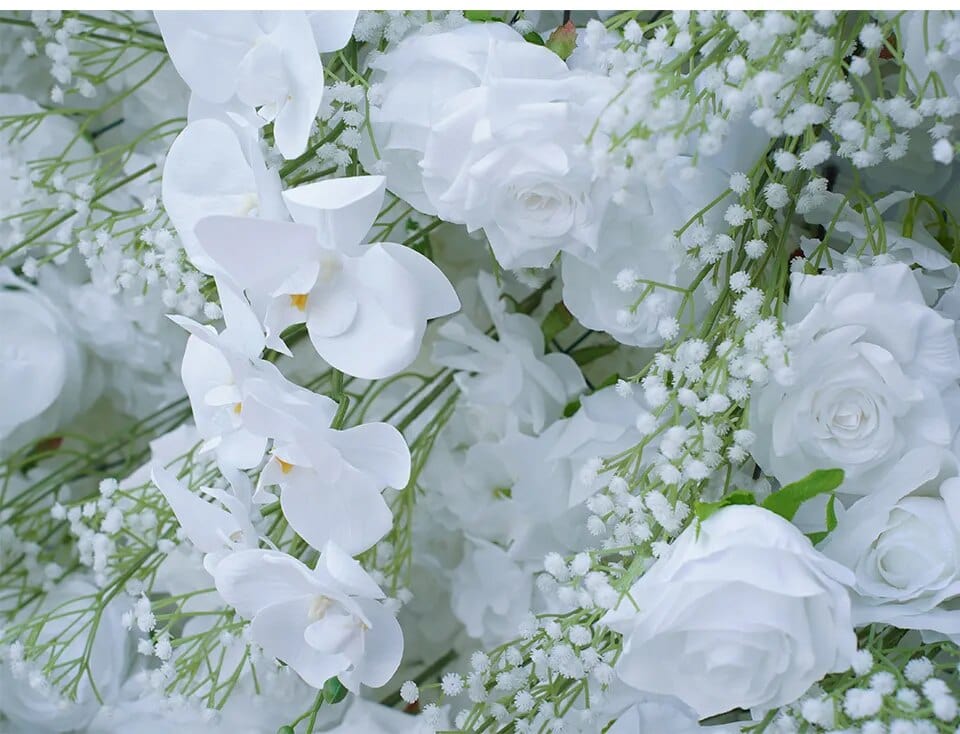 WeddingStory Shop White Gypsophila Orchid Flower Wall