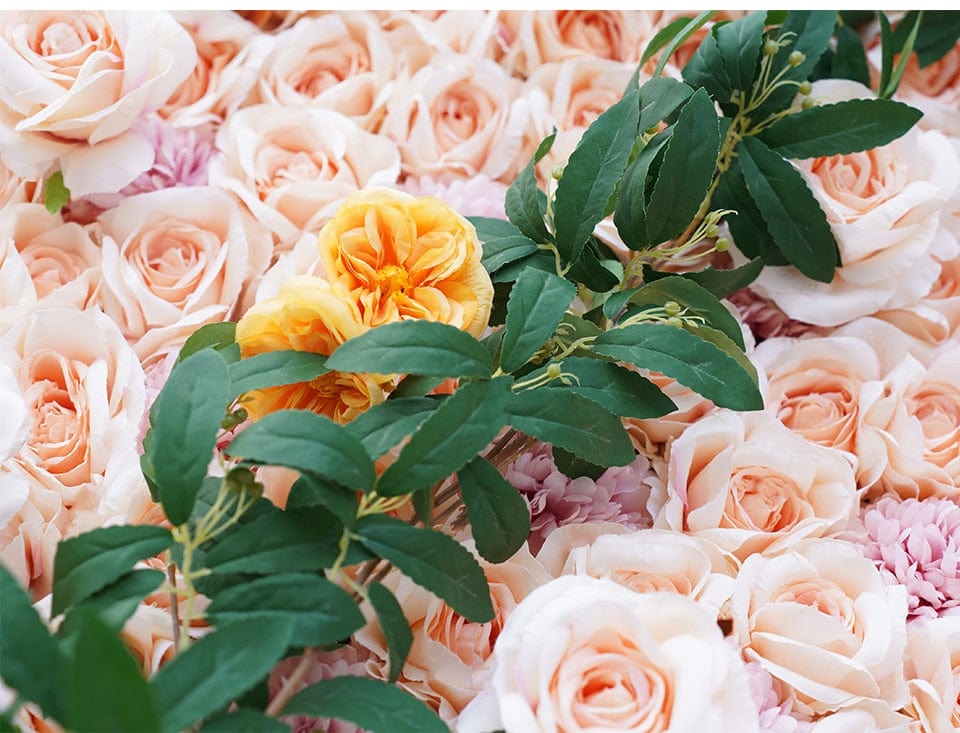 WeddingStory Shop 2.4x3M(8x10ft) 5D Orange Purple Flower Wall