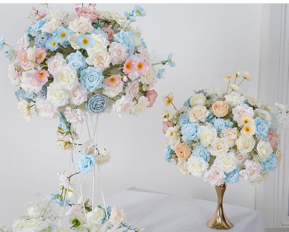 WeddingStory Shop Luxury Table Runner in soft pink and baby blue