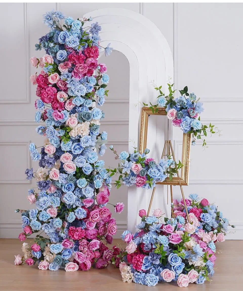 WeddingStory Shop Multicolor Floral Arrangement Wedding Backdrop