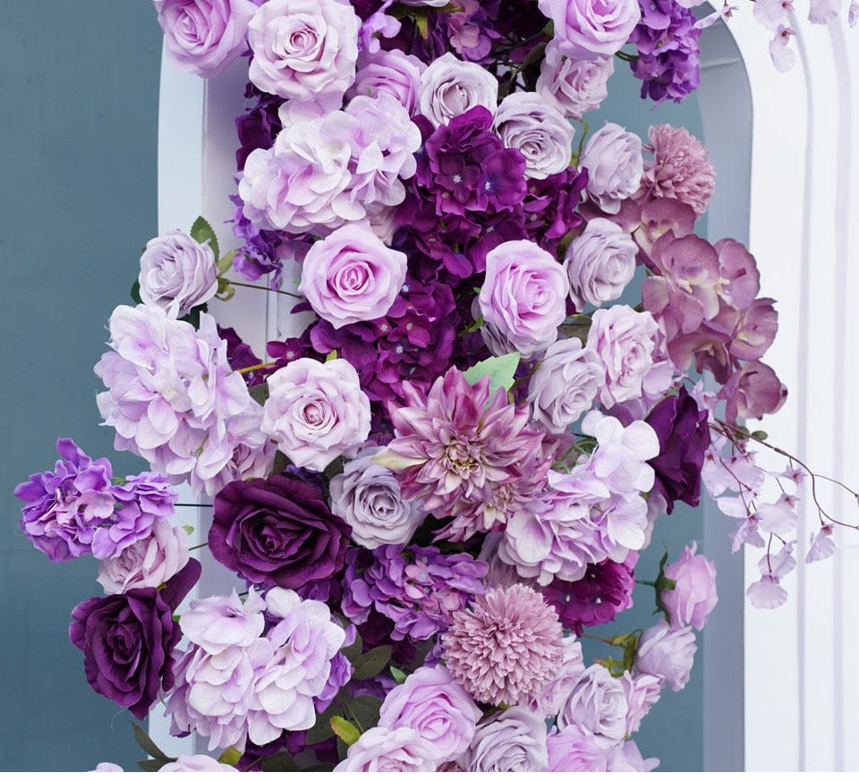WeddingStory Shop Purple Backdrop Arch Decor 5D Floral Arrangement