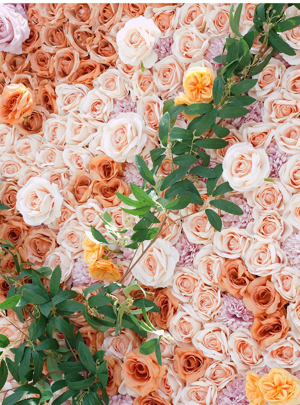 WeddingStory Shop 2.4x3M(8x10ft) 5D Orange Purple Flower Wall