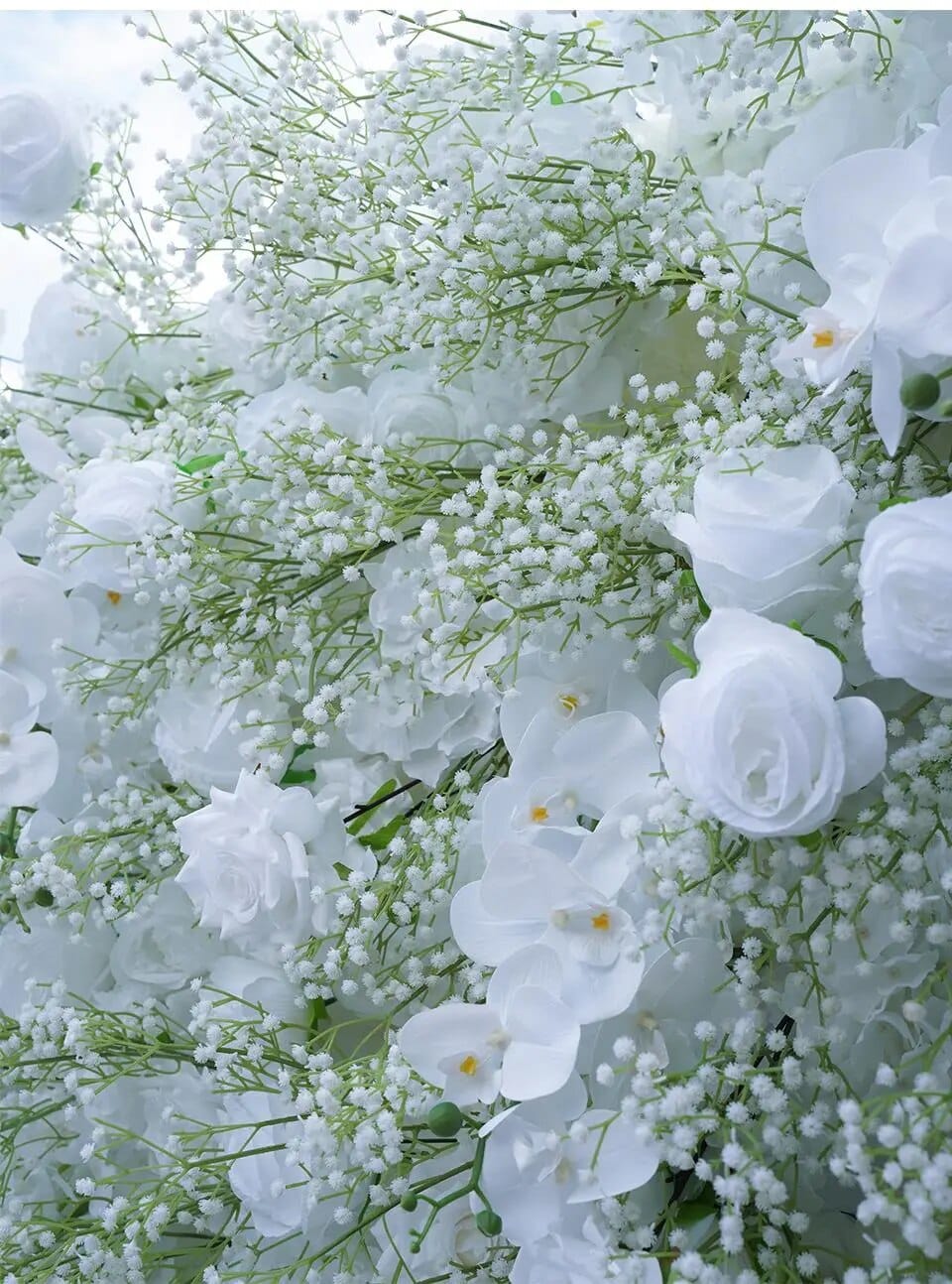 WeddingStory Shop White Gypsophila Orchid Flower Wall