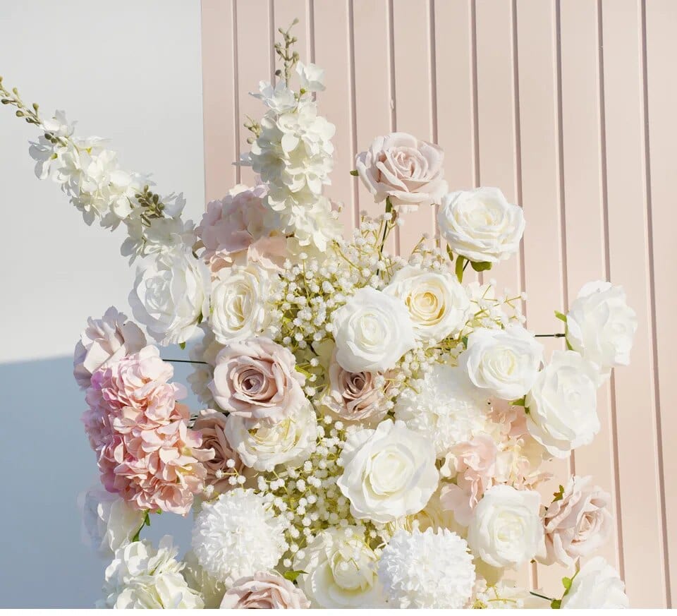 WeddingStory Shop 5D Wedding Backdrop Floral Arrangement Beige