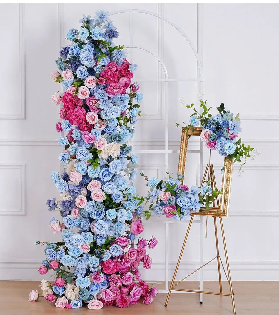 WeddingStory Shop Multicolor Floral Arrangement Wedding Backdrop