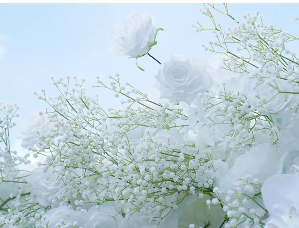 WeddingStory Shop White Gypsophila Orchid Flower Wall