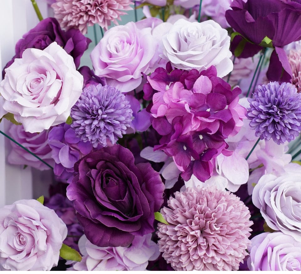 WeddingStory Shop Purple Backdrop Arch Decor 5D Floral Arrangement