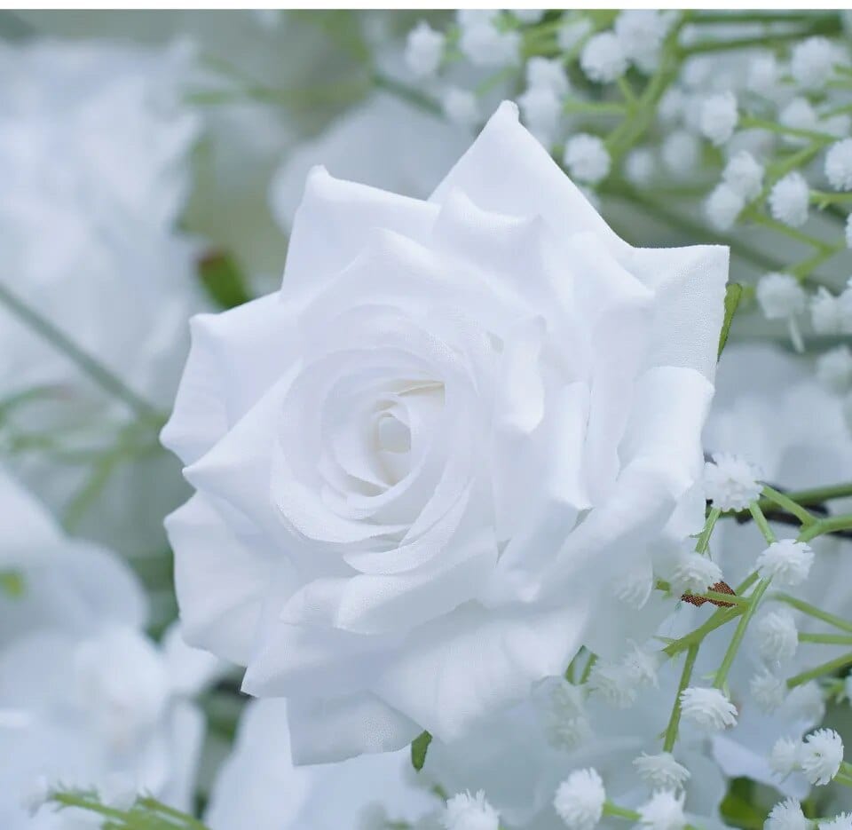 WeddingStory Shop White Gypsophila Orchid Flower Wall