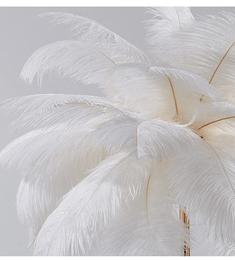 WeddingStory Shop Modern Ostrich Feather LED Floor Lamp