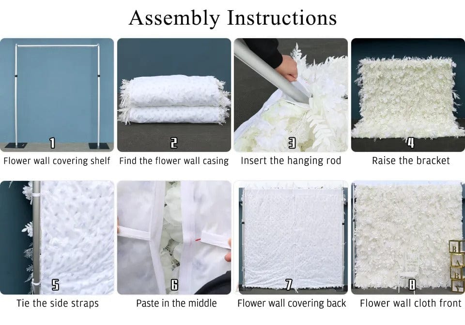 WeddingStory Shop White Gypsophila Orchid Flower Wall