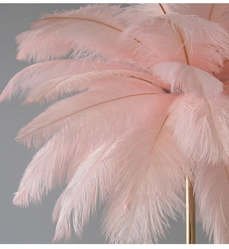 WeddingStory Shop Modern Ostrich Feather LED Floor Lamp