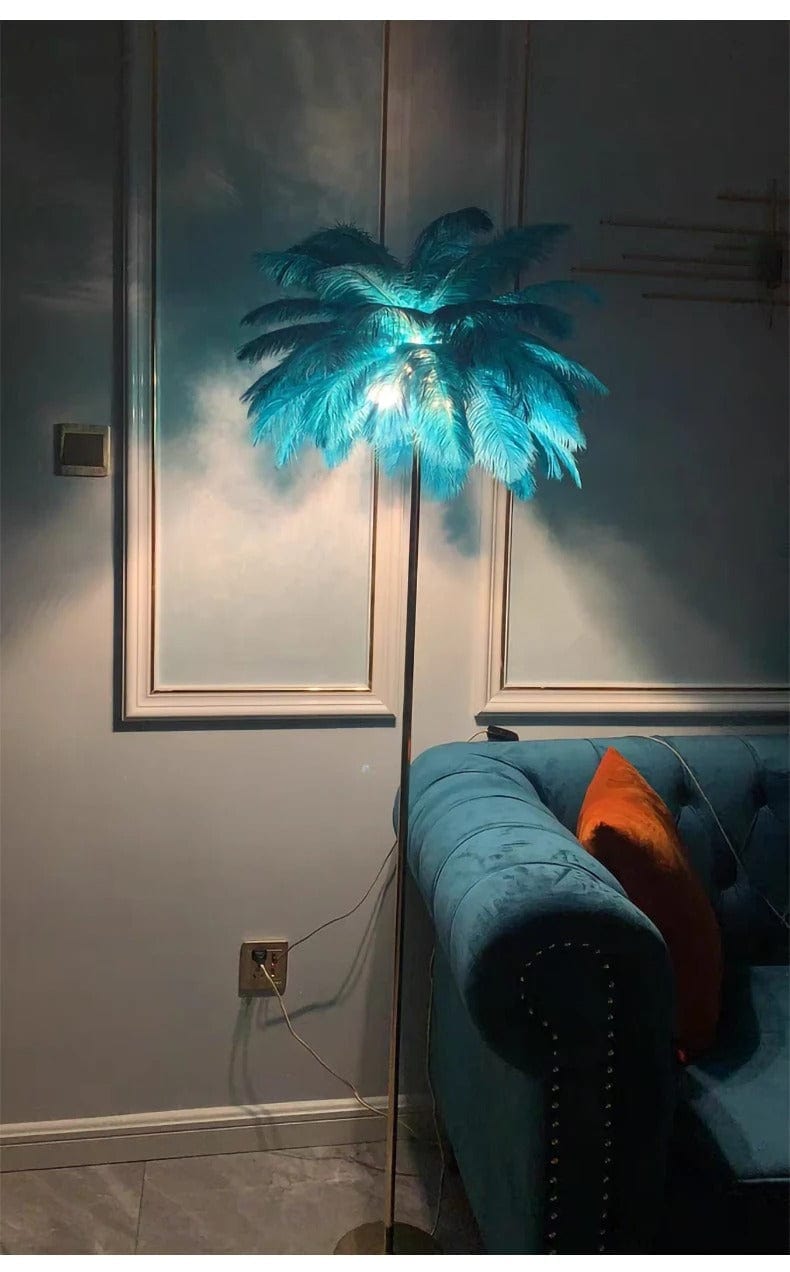 WeddingStory Shop Modern Ostrich Feather LED Floor Lamp
