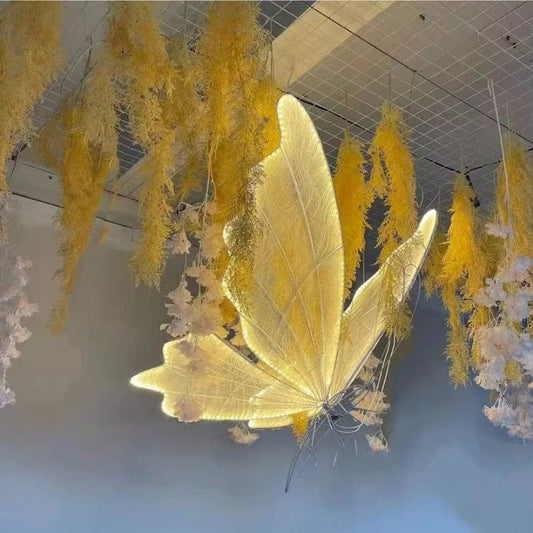 WeddingStory Shop Warm Light / Diameter 60cm Ceiling LED Butterflies decoration