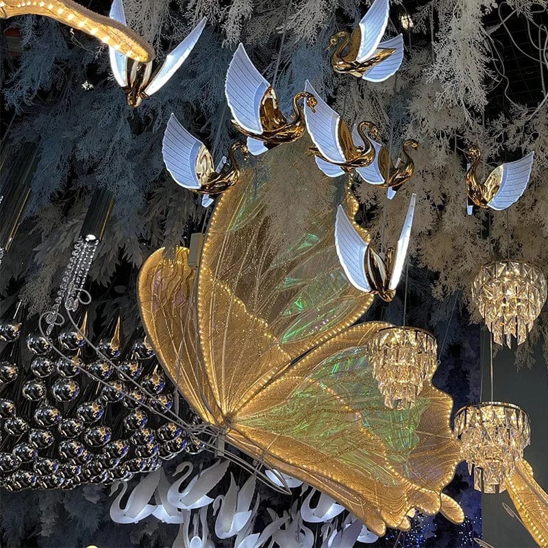 WeddingStory Shop Venue Decorations Ceiling lamp 1PCs A Wedding LED Butterfly 5 FT Lamp for Floor or Ceiling Decor