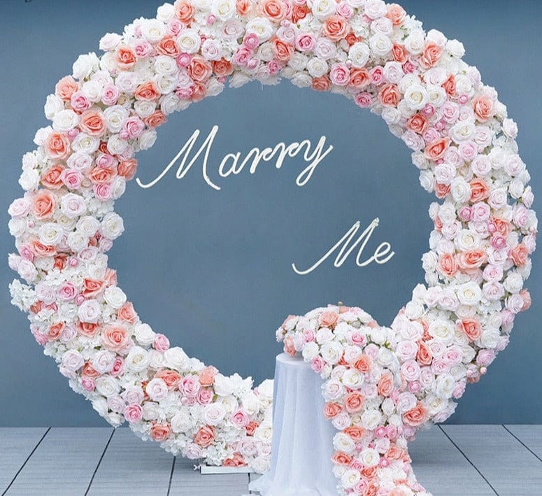 WeddingStory Shop Peach Blush Pink Wedding Arch Decoration