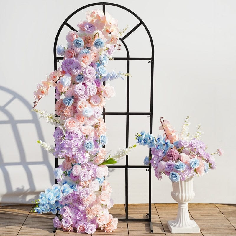 WeddingStory Shop Pink Blue Purple roses flower arrangement