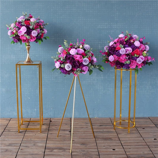 WeddingStory Shop 4 pcs Flower Holder basket & stand