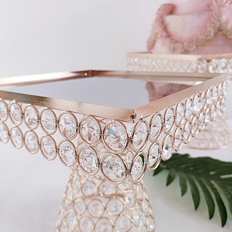 WeddingStory Shop Square Crystal Cake Stand