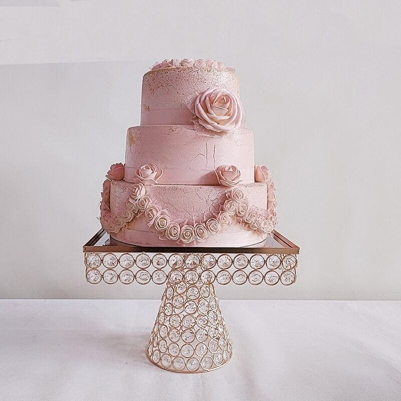 WeddingStory Shop Square Crystal Cake Stand