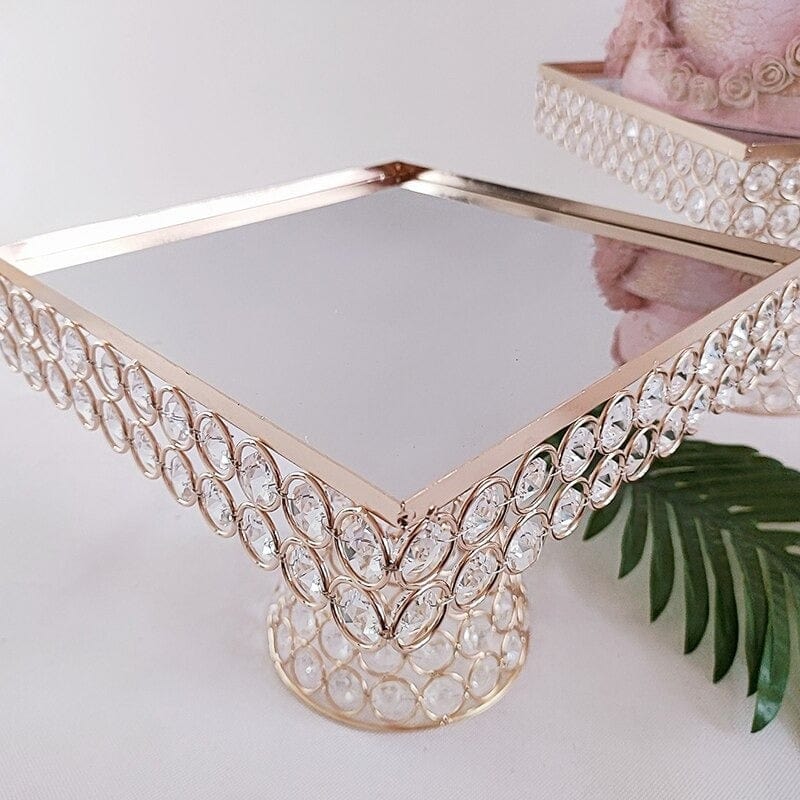 WeddingStory Shop Square Crystal Cake Stand