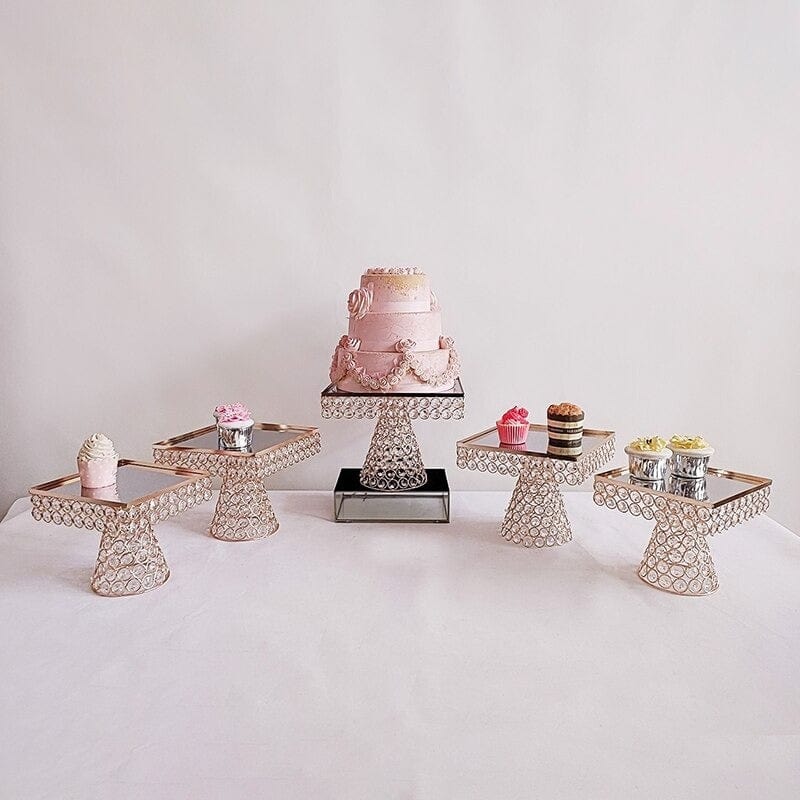 WeddingStory Shop Square Crystal Cake Stand