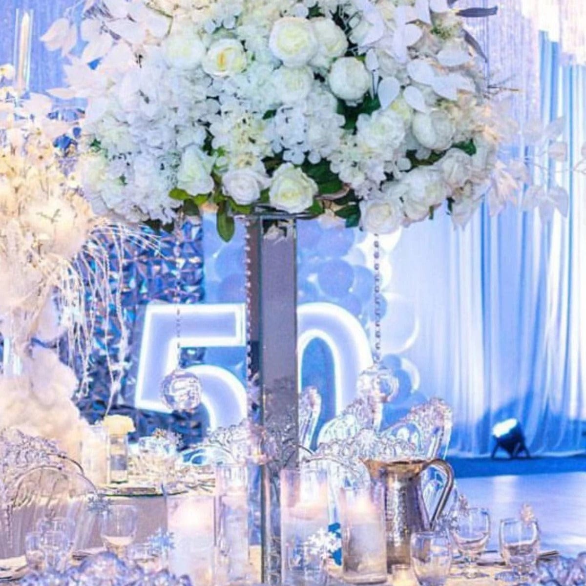 WeddingStory Shop Wedding Ceremony Supplies 10 pcs Flower metal Holder stand silver/gold