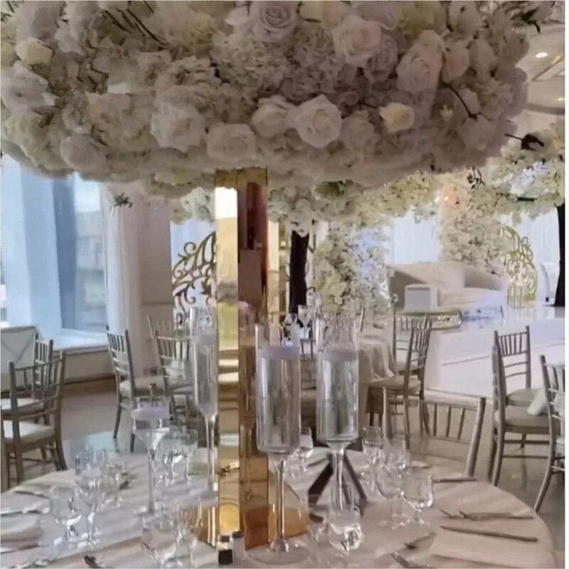 WeddingStory Shop Wedding Ceremony Supplies 10 pcs Flower metal Holder stand silver/gold