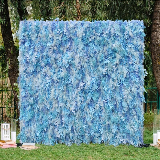 WeddingStory Shop 1 m x 1 m / 3.28 ft x 3.28 ft Baby blue flower wall backdrop