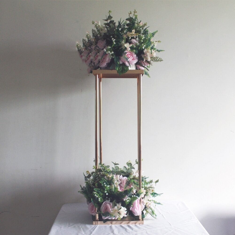 WeddingStory Shop 10 pcs set of Flower Metal Gold Stand