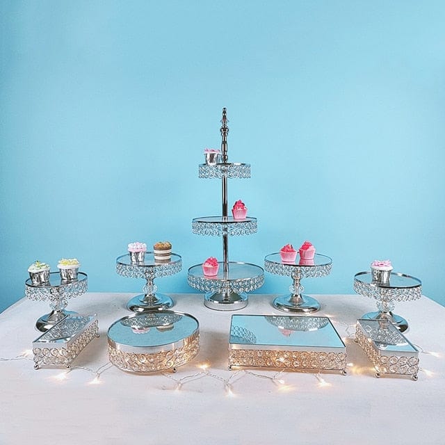 WeddingStory Shop European dessert Mirror Cake Stand Set