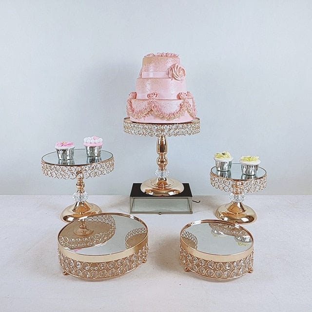 WeddingStory Shop European dessert Mirror Cake Stand Set