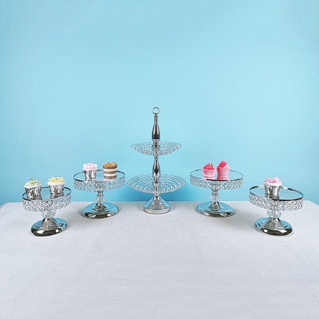 WeddingStory Shop European dessert Mirror Cake Stand Set