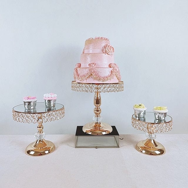 WeddingStory Shop European dessert Mirror Cake Stand Set