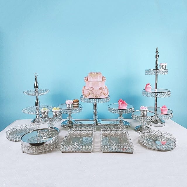 WeddingStory Shop European dessert Mirror Cake Stand Set